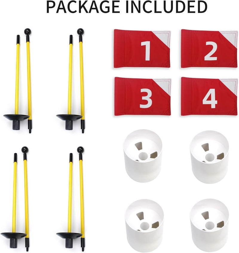 Crestgolf Portable Backyard Practice Golf Hole Cup and Flag Stick of Fiberglass, Golf Putting Green Flagstick Golf Pin Flag Hole Cup Set - Image 4